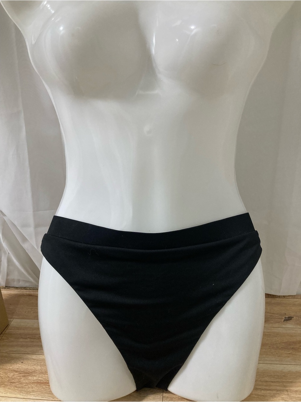 Nike Black Swim Bottom with White Swoosh